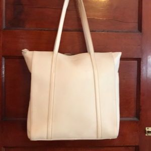 Jaeger white leather handbag